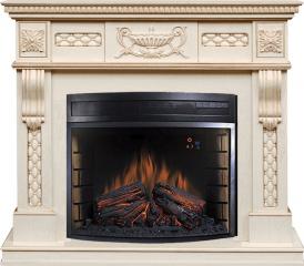 Электрокамин Royal Flame (портал Corsica слоновая кость с патиной, очаг Royal Flame Dioramic 28 LED FX) 