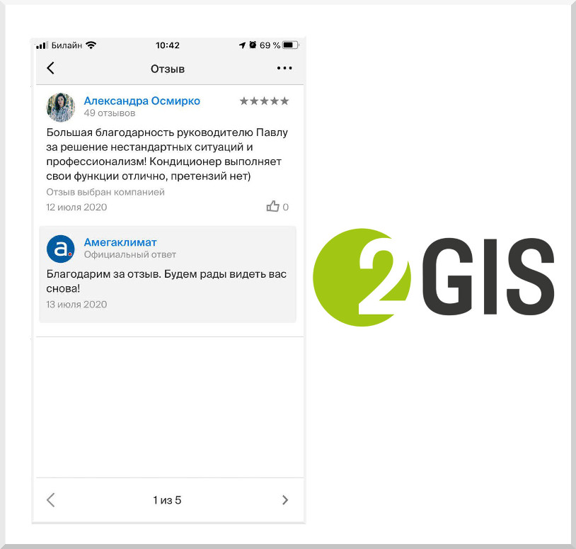 Отзыв о компании "Амегаклимат" из системы 2Gis