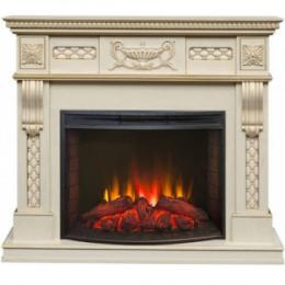 Электрокамин RealFlame (портал Corsica слоновая кость с золотой патиной, очаг Evrika 25,5) 