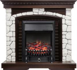 Электрокамин Royal Flame (портал Glasgow темный дуб, очаг Royal Flame Fobos FX Black) 