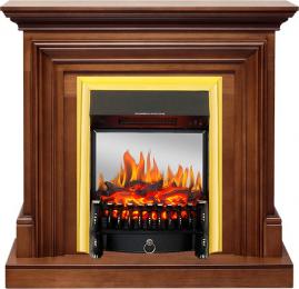 Электрокамин Royal Flame (портал Bradford орех, очаг Royal Flame Fobos FX M Brass) 