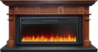 Электрокамин Royal Flame (портал Carlyle, орех с черным, очаг Royal Flame Vision 42 LED) 