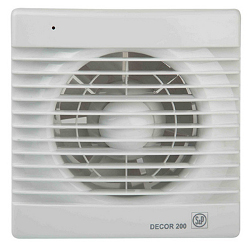 Вытяжной вентилятор Soler Palau DECOR-100CR, белый, c обратным клапаном и таймером 