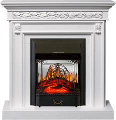 Электрокамин Royal Flame (портал Valletta белый, очаг Royal Flame Majestic FX M Black) 