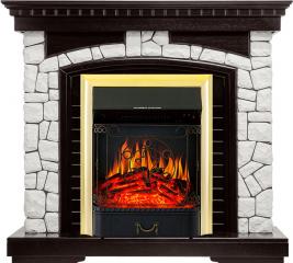 Электрокамин Royal Flame (портал Glasgow венге, очаг Royal Flame Majestic FX Brass) 
