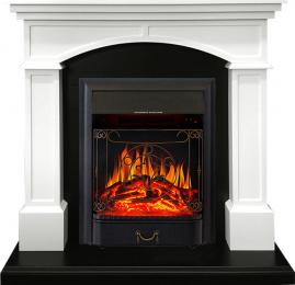 Электрокамин Royal Flame (портал Langford белый с черным, очаг Royal Flame Majestic FX Black) 