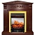 Угловой электрокамин Royal Flame (портал Sorrento орех, очаг Royal Flame Fobos FX M Brass) 