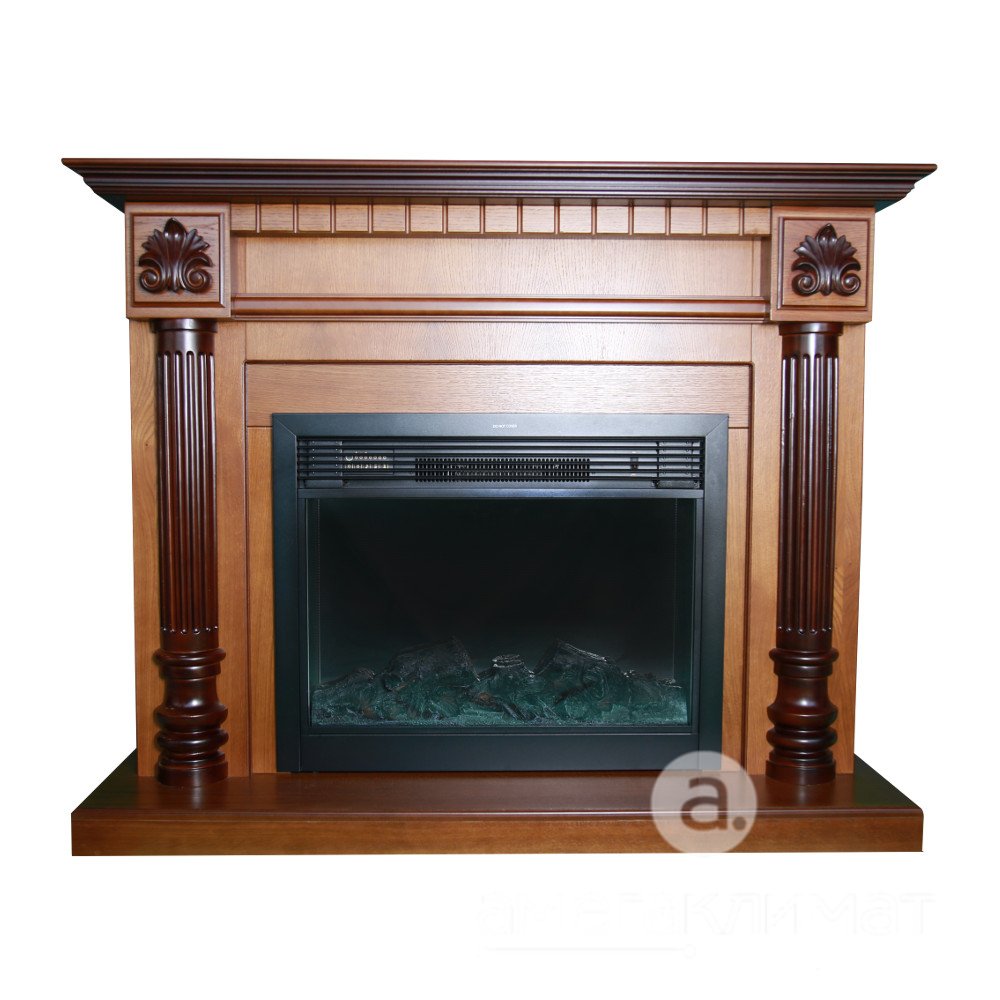 Электрокамин Comfort Flame ( портал Camelot, очаг Real Flame Moonblaze-S Lux Black )