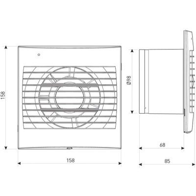 Вытяжной вентилятор Soler Palau DECOR-100C, белый, c обратным клапаном 