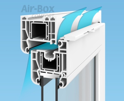 Приточный клапан Air-box на пластиковое окно 