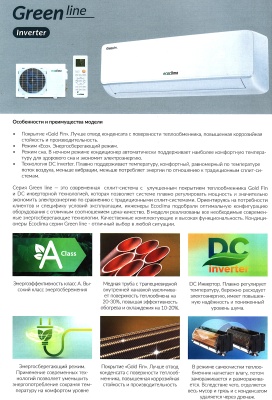 Инверторный кондиционер ECOCLIMA ECW/I-07GC / EC/I-07GC 