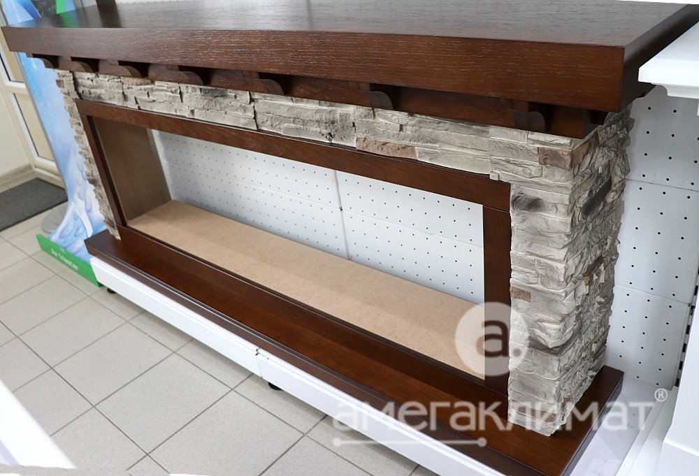 Электрокамин Royal Flame (портал Chalet 60 темный дуб, очаг Vision 60 LOG LED) 