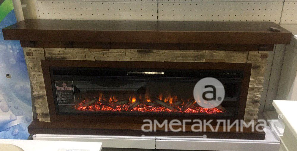 Электрокамин Royal Flame (портал Chalet 60 темный дуб, очаг Vision 60 LOG LED) 