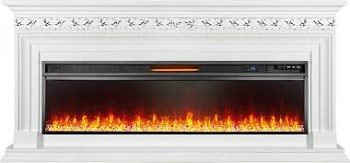 Электрокамин Royal Flame (портал Valletta 60 белый, очаг Royal Flame Vision 60 LED) 