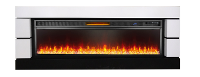 Электрокамин Royal Flame (портал Modern белый с черным, очаг Royal Flame Vision 60 LED) 