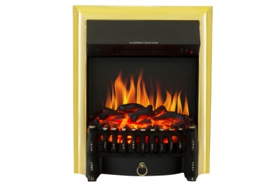 Электрокамин Royal Flame (портал Valletta белый, очаг Royal Flame Fobos FX Brass) 