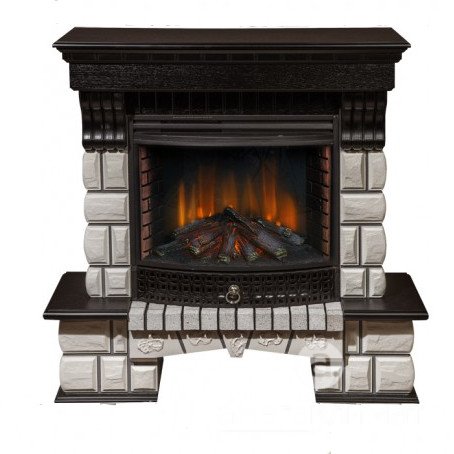 Электрокамин Comfort Flame (портал Stone-P25 Moro, очаг Royal Flame Dioramic 25)