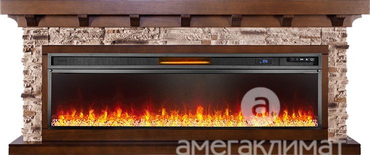 Электрокамин Royal Flame (портал Chalet 60 темный дуб, очаг Royal Flame Vision 60 LED) 