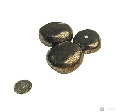 Декоративные керамические камни для биокамина Zefire золотые 14 шт. 
