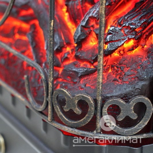 Royal Flame Дублин арочный сланец (темный дуб), очаг Real Flame Majestic-S LUX BL LT 