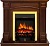 Электрокамин Royal Flame (портал Boston темный дуб, очаг Royal Flame Fobos FX Brass) 