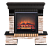 Электрокамин Comfort Flame (портал Stone-M сланец, очаг Real Flame Eugene)