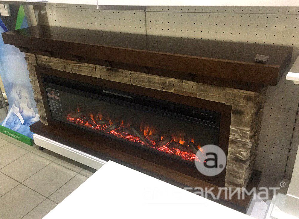 Электрокамин Royal Flame (портал Chalet 60 темный дуб, очаг Vision 60 LOG LED) 