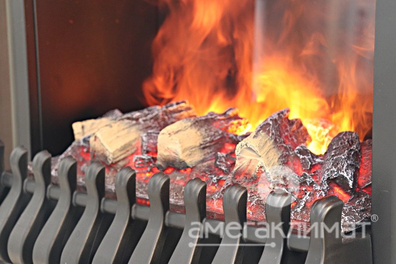 Электрокамин Real Flame (портал Dacota бежевый, очаг Real Flame 3D Oregan) 