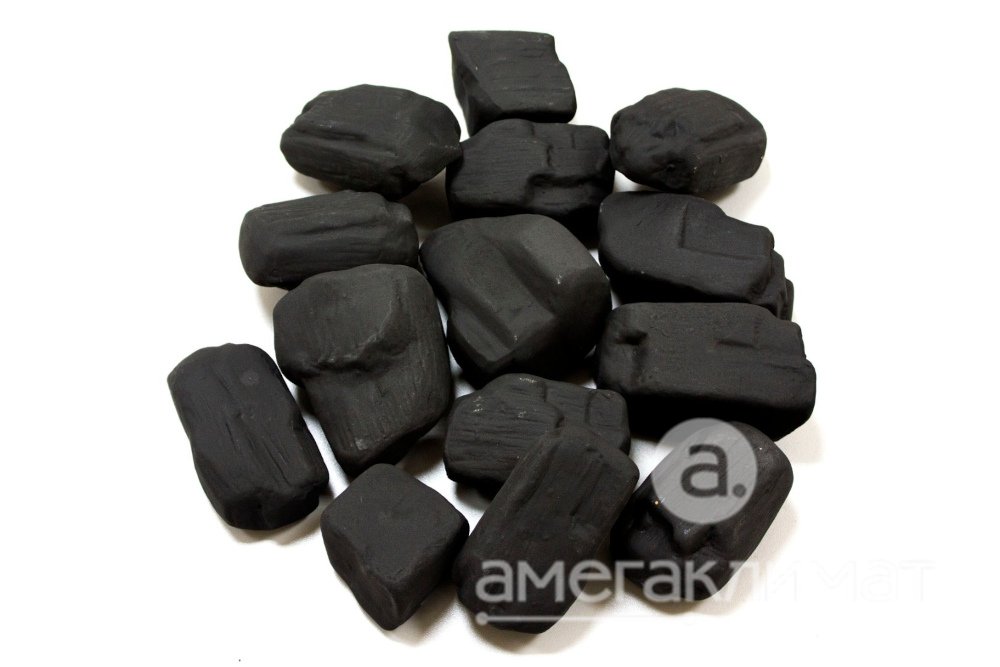 Декоративный керамический уголь матовый для биокамина Zefire 14 шт. 