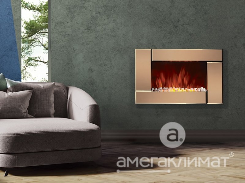 Электрокамин настенный Electrolux EFP/W-2000S BRONZE зеркальный бронзовый 