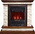 Электрокамин Royal Flame (портал Calgary дуб, сланец бежевый, очаг Royal Flame Aspen Black) 