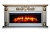 Электрокамин InterFlame (портал Лорд 50 белый с золотой патиной, очаг InterFlame Freespace 50 LED FX QZ) 