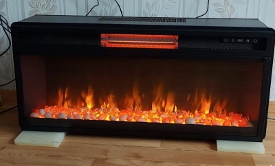 Электрокамин Royal Flame (портал Carlyle, орех с черным, очаг Royal Flame Vision 42 LED) 