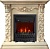 Электрокамин Royal Flame (портал Adriana слоновая кость, сланец бежевый, очаг Royal Flame Aspen Black) 