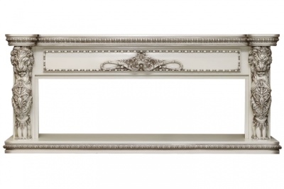 Электрический камин Royal Flame (портал Windsor 60 слоновая кость с темной патиной, очаг Royal Flame Vision 60 LED) 