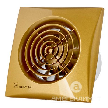 Вытяжной вентилятор Soler Palau SILENT-100 CZ золото, c обратным клапаном 