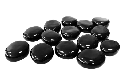 Декоративные черные керамические камни для биокамина ZeFire 14 шт 