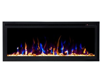 Электрокамин RealFlame (портал Denver белый с черным, очаг RealFlame Saphir 42) 